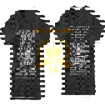 Hombre Este Rey Nació En Abril 18 Feliz Cumpleaños Niños Hombres Camiseta niño - Regaloses