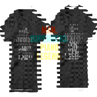 Hombre Superhero Piano Leyenda Piano Música Divertido Piano Camiseta niño - Regaloses
