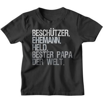 Husband Papa Protector Kinder Tshirt - Seseable