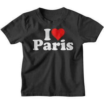 Ich Liebe Herz Paris France Kinder Tshirt - Seseable