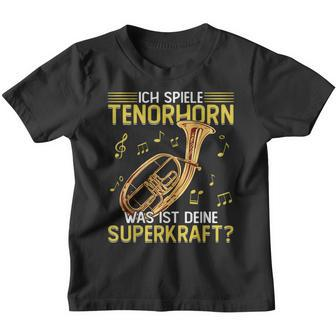 Ich Spiele Tenor Horn Kinder Tshirt - Seseable