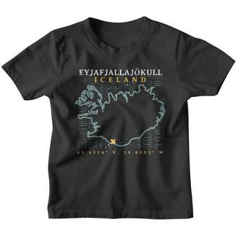 Island Eyjafjallajökull Kinder Tshirt - Seseable