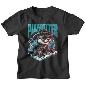 Jazz Nutria Tocando Piano Jazz Day Amantes De Los Animales Camiseta niño - Regaloses