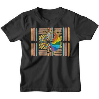 Kokopelli American Petroglyphe Zeichnen Flöte Abstammung Kinder Tshirt - Seseable