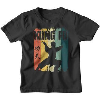 Kung Fu Retro Vintage Sunset Chinese Martial Arts Kinder Tshirt - Seseable