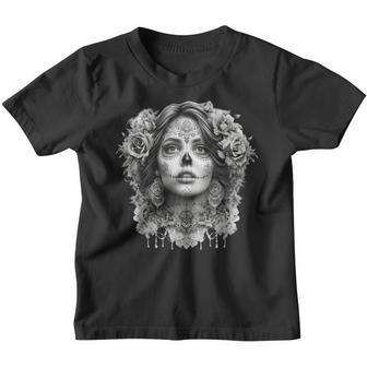 La Catrina Eleganz Elegante Sugar Skull Dame Kinder Tshirt - Geschenkecke