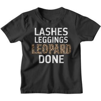 Lashes Leggings Leopard Done Lustiges Herbst Herbst Damen Kinder Tshirt - Seseable