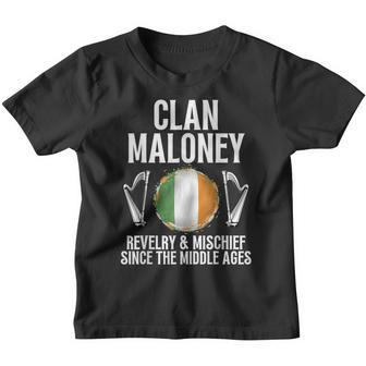 Maloney Surname Irish Family Name Heraldic Celtic Clan Youth T-shirt - Seseable