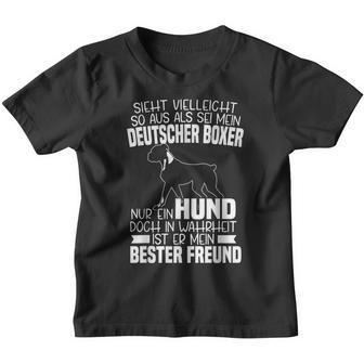 Mein Deutscher Boxer Ist Mein Beste Freund Boxer Dog Kinder Tshirt - Seseable