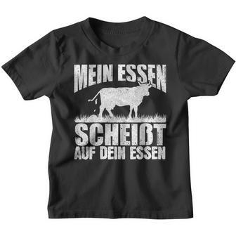 Mein Essen Scheißt Auf Dein Essen Fleischesser Griller Grill Kinder Tshirt - Seseable