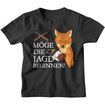 Möge Die Jagd Beginnen Fox Doko Card Game Double Head Kinder Tshirt - Seseable