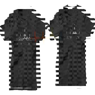 Mon Cœur Bat Pour Paris France Tour Eiffel Youth T-shirt - Cadeauxyz