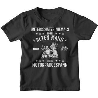 Motorrad Gespann Beiwagen Motorradfahrer Slogan Kinder Tshirt - Geschenkecke