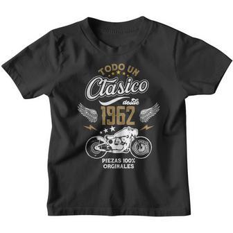 Nacido En 1962 60 Años Cumpleaños Moto Biker Hombre Motero Camiseta niño - Regaloses