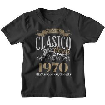 Nacido En 1970 54 Años Cumpleaños Moto Biker Hombre Motero Camiseta niño - Regaloses