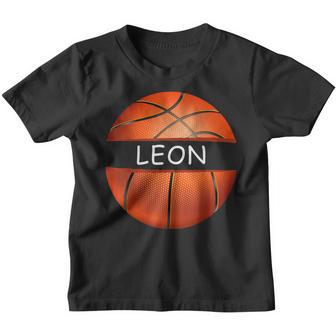 Neuheit Personalisierte Name Leon Sport Basketball Kinder Tshirt - Geschenkecke