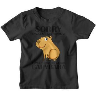 Niedliche Capibara Sprüche Capybara With Water Pig Blue Kinder Tshirt - Seseable