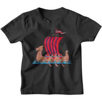 Norwegian Flagiking Ship Norway Kinder Tshirt - Geschenkecke