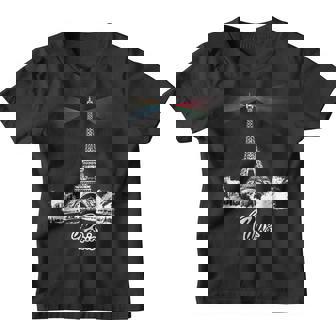 Paris Tour Eiffel Lumières Phare Souvenirs Evénements France Youth T-shirt - Cadeauxyz
