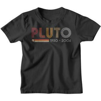 Pluto Vergiss Science And Astronomy Nerd Retro Kinder Tshirt - Seseable