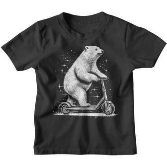Polar Bear On An E-Scooter Kinder Tshirt - Seseable