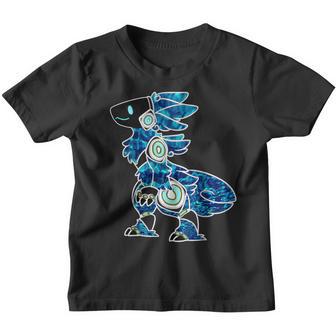 Protogen Furry Fursuit Fursona Blue Sea Pattern Kinder Tshirt - Seseable