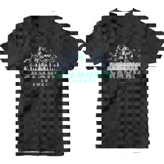 Retro Chamonix France Illustration -Intage Snow Ski Camiseta niño - Regaloses