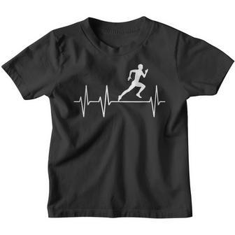 Running Jogger Heartbeat Heartbeat Outfit Sport Kinder Tshirt - Seseable