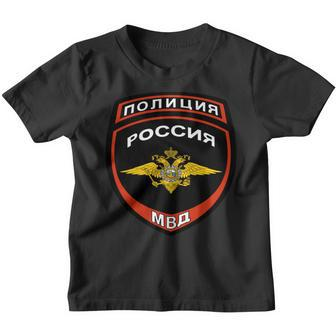 Russische Polizei Badge Russland Cops Geschenk Kinder Tshirt - Seseable