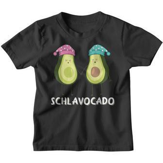 Schlavocado Avocado Couple Pyjamas Tired Sleep Slogan Kinder Tshirt - Seseable