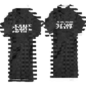 Securite Dos Large Imprimé À L'arrière Inscription Securite Youth T-shirt - Cadeauxyz
