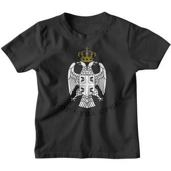 Serbian Eagle Bog Cuva Srbe Srbija Srpska Cetnik Kinder Tshirt - Seseable