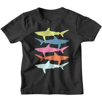Shark Vintage Summer Beach Surfer Kinder Tshirt - Seseable