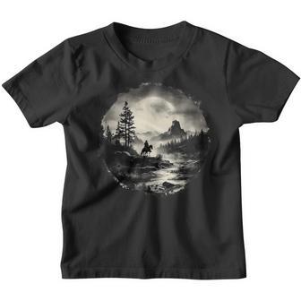 Silhouette Eines Cowboy Riverside Wrangler Kinder Tshirt - Geschenkecke