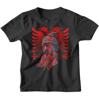 Skanderbeg Albanian National Hero Eagle Kosovo Albaner Kinder Tshirt - Seseable