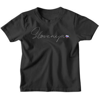 Slovenija Love Slovenian Flag And Heart On Slovenia S Kinder Tshirt - Seseable