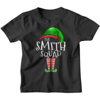 Smith Squad Elf Group Matching Family Name Christmas Youth T-shirt - Seseable