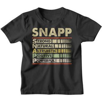 Snapp Family Name Snapp Last Name Team Youth T-shirt - Seseable