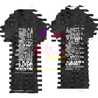 Solo Una Chica Que Ama Los Juegos De Anime Ramen Y Dibujos De Anime Camiseta niño - Regaloses