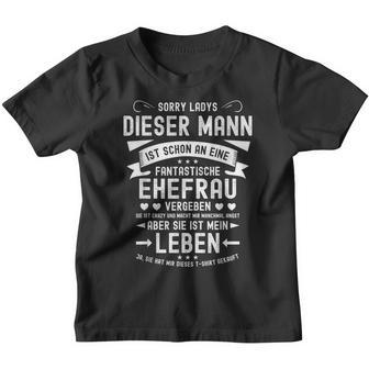 Sorry Ladys Mann Istergeben For Him Kinder Tshirt - Geschenkecke