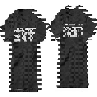 Staff Estampado En El Pecho Y La Espalda Con Texto Staff Camiseta niño - Regaloses