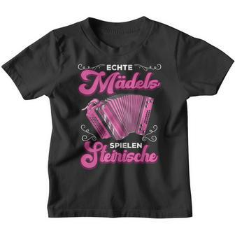 Styrian Harmonica Squeeze Echte Mäds Spiel Real M Kinder Tshirt - Seseable