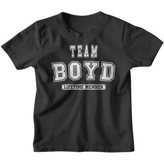 Team Boyd Lifetime Member Family Last Name Youth T-shirt - Seseable