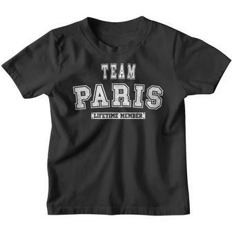 Team Paris Lifetime Member Family Last Name Youth T-shirt - Seseable