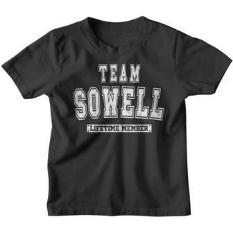 Team Sowell Lifetime Member Family Last Name Youth T-shirt - Seseable