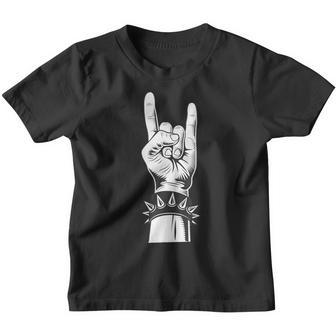 Teufelsgruß French Friesfork Metalhand & Roll Rocker Kinder Tshirt - Seseable