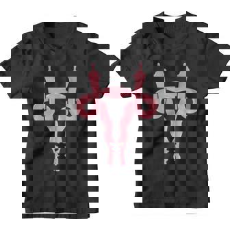 Útero Muestra Arteenenoso Feminista Feminista Dedo Medio Cuello Camiseta niño - Regaloses