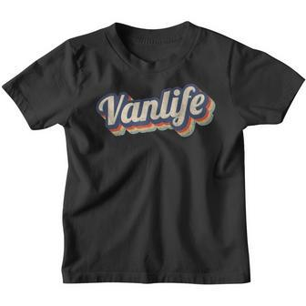 Van Life Retro Van Inhabitant Vintage Camper Vanlife Nomads S Kinder Tshirt - Seseable