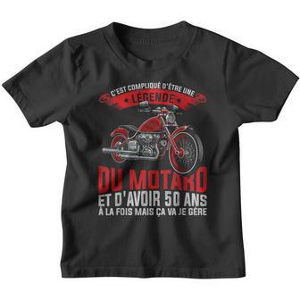 Vintage Motard Moto Motorcycle Anniversaire 50 Ans Youth T-shirt - Cadeauxyz