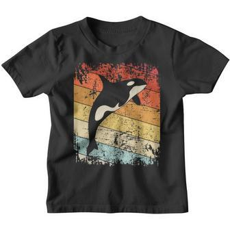 Vintage Orca Whale Retro Killer Whale Kinder Tshirt - Seseable